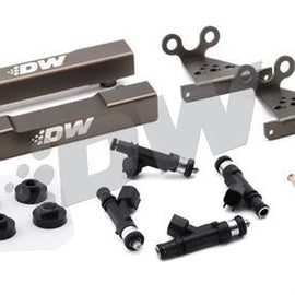 DeatschWerks Subaru side feed to top feed fuel rail conversion kit and 850cc fuel injectors for V1-4 92-98 wrx/STI 2.0T