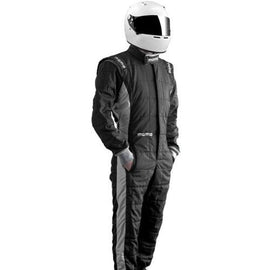 MOMO XL ONE DRIVING SUIT ULTRA-LIGHT NOMEX TELA 110 BLACK/GREY SZ58