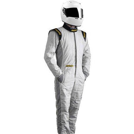 MOMO XL ONE DRIVING SUIT ULTRA-LIGHT NOMEX TELA 110 WHITE/BLACK SZ56