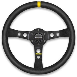 MOMO MOD 07 STEERING WHEEL 350MM BLACK LEATHER UNIVERSAL
