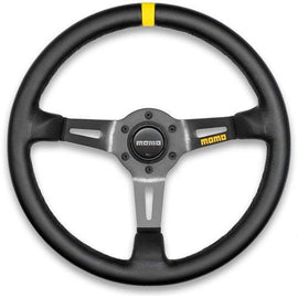 MOMO MOD 08 STEERING WHEEL 350MM BLACK SUEDE UNIVERSAL