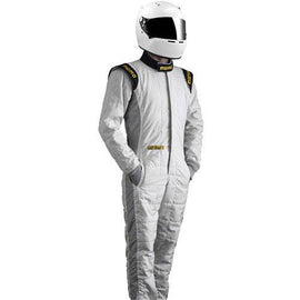 MOMO XL ONE DRIVING SUIT ULTRA-LIGHT NOMEX TELA 110 WHITE/BLACK SZ48