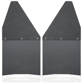 Husky Liners  Kick Back Mud Flaps 12"Wide Black Top&Stainless Steel Weight 17100