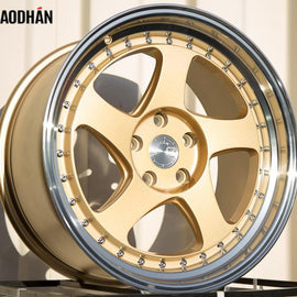 Aodhan AH01 18x9.5 5x114.3 73.1 ET 35 GOLD MACHINED LIP