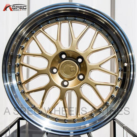 Aodhan AH02 18x8.5 5x114.3 73.1 ET 30 GOLD MACHINED LIP