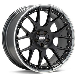 BBS STYLE CH-RII 21X10.5 5X112 +17 CB82 SATIN BLACK W/PLATINUM LIP WHEEL / RIM CH609BPPO