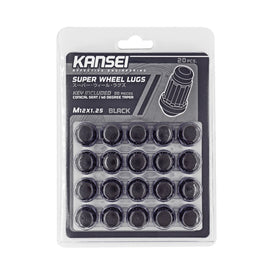 KANSEI BLACK LUG NUTS 12x1.25 SET OF 20