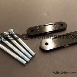 BLOX FRONT BUMP STEER KIT 12MM BLACK FOR HONDA S2000 00-09 S2K AP1 AP2 F20 F22C