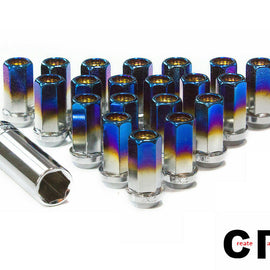 CPR 45mm Closed End 12x1.5 BURNT BLUE LUG NUTS 20pc CPR-6S1215BB