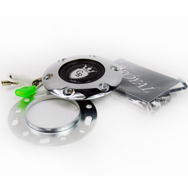 GRIP ROYAL STEERING WHEEL HORN KIT CHROME CREST BUTTON WITH CHROME RING