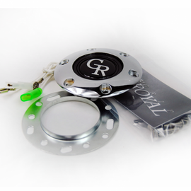 GRIP ROYAL STEERING WHEEL HORN KIT CHROME GR BUTTON WITH CHROME RING