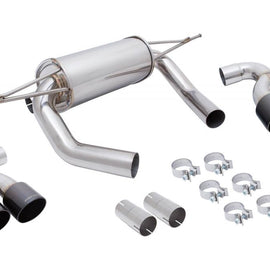 Megan Axle Back Exhaust for BMW M4 F82 2015+ Black Chrome Tips, MR-ABE-BF82-BC