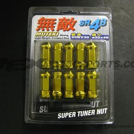 Muteki - SR48 Extended Lug Nuts 12x1.25mm - Gold 32905Z