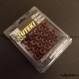 Muteki - Open Ended Lug Nuts w/ Key - 12x1.25mm - Red 31885R