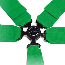 NRG 6 Pt 3inch Seat Belt Harness / Cam Lock - Green SBH-6PCGN