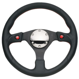 NRG 320mm Sport Leather Steering Wheel w/ Dual Button