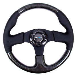 NRG CARBON FIBER STEERING WHEEL 315mm w/ BLACK STITCHING ST-310CFBS