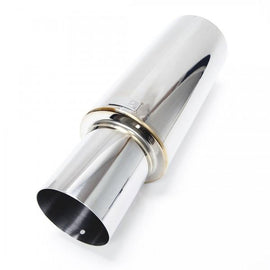 BLOX Racing Universal N1 Muffler 63.5mm Angled Tip Stainless Steel