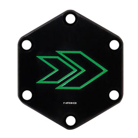 NRG Arrow Engraved Horn Delete Button- Green STR-620GN