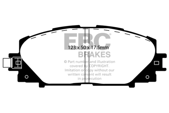 EBC 06+ Toyota Yaris 1.5 Greenstuff Front Brake Pads DP21817