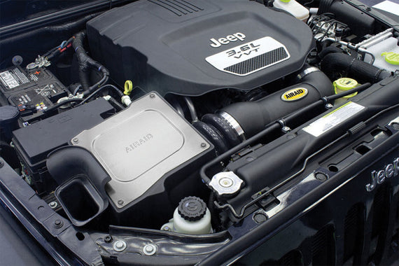 Airaid 12-14 Jeep Wrangler JK 3.6L Pentastar MXP Intake System w/ Tube (Dry / Black Media) 312-132