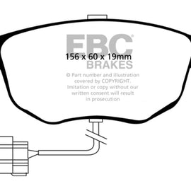 EBC 98-99 Ford Contour 2.5 SVT Redstuff Front Brake Pads DP3956C