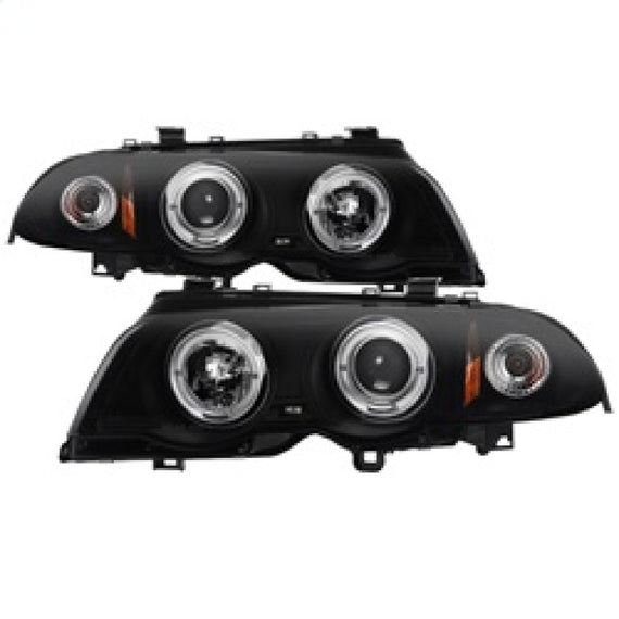 Spyder 99-01 BMW E46 3 Series 4DR Projector Headlights 1PC LED Halo (PRO-YD-BMWE46-4D-HL-AM-BSM) 5084804