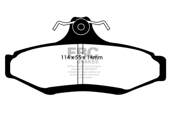 EBC 99+ Daewoo Leganza 2.2 Yellowstuff Rear Brake Pads DP41197R
