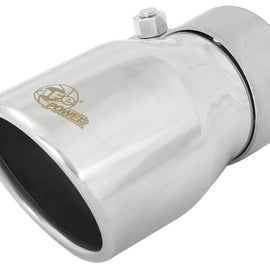 aFe MACH Force-Xp 2.5in Inlet x 3-1/2in Outlet x 6in Length 2.5in 304 Stainless Steel Exhaust Tip 49T25354-P06