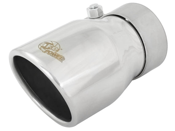 aFe MACH Force-Xp 2.5in Inlet x 3-1/2in Outlet x 6in Length 2.5in 304 Stainless Steel Exhaust Tip 49T25354-P06