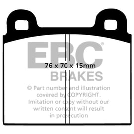 EBC 68-72 Alfa Romeo 1750 1.75 Greenstuff Front Brake Pads DP2103