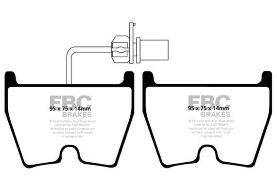 EBC 06-09 Audi RS4 4.2 (Cast Iron Rotors) Orangestuff Front Brake Pads DP91513