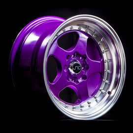 JNC 010 Candy Purple Machined Lip 17x9 4x100/4x114.3 +25 Wheel/Rim 1546788208665