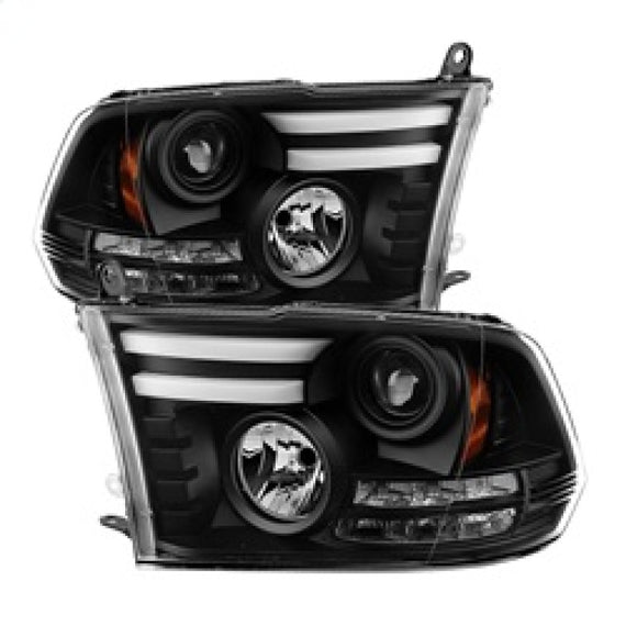 Spyder Dodge Ram 13-15 Projector Headlights Light Bar DRL Black PRO-YD-DR13-LBDRL-BK 5080912