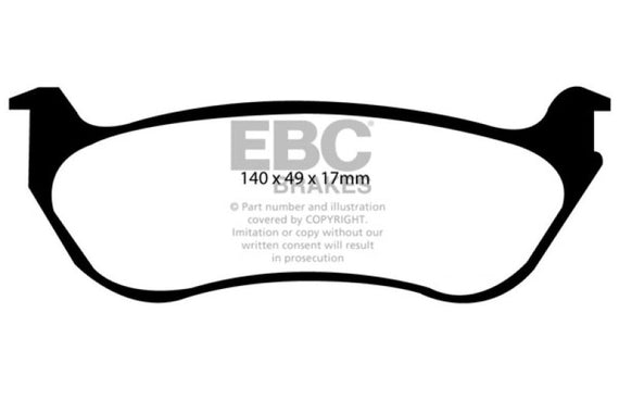 EBC 95-97 Ford Crown Victoria 4.6 (Phenolic PisTons) Greenstuff Rear Brake Pads DP21626