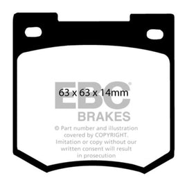 EBC 67-70 Ford Cortina 1.6 Greenstuff Front Brake Pads DP2106