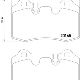 Hella 05-14 Aston Martin DB9 Rear Brake Pad Set 355015881