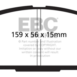 EBC 01 Infiniti Q45 4.1 Ultimax2 Front Brake Pads UD855