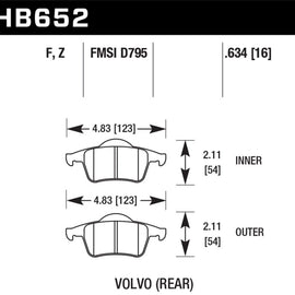 Hawk HPS Street Brake Pads HB652F.634