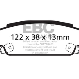 EBC 05-08 Pontiac Grand Prix 5.3 Redstuff Rear Brake Pads DP31646/2C