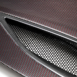 Seibon 17-18 Acura NSX OEM-style RED Weave Dry Carbon Hood HD17ACNSX-OE-RC-DRY