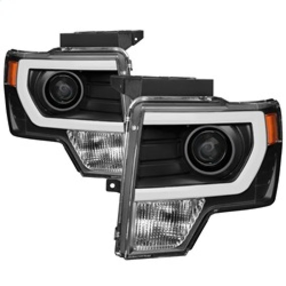 xTune Ford F150 Projector Headlights - Light Bar DRL - Black PRO-JH-FF15009-LBDRL-BK 9037252