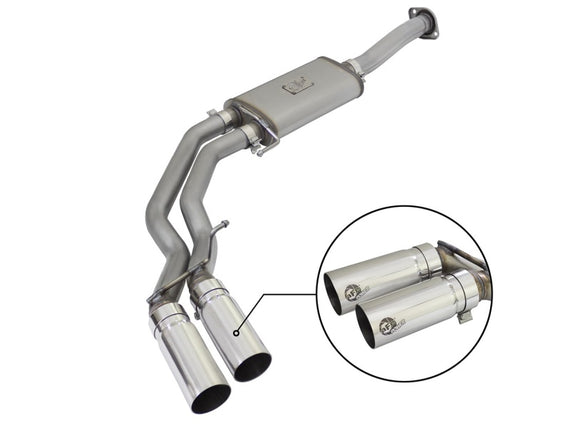 aFe Rebel Exhausts 3in SS Cat-Back 15-16 Ford F-150 EcoBoost V6 2.7/3.5L V8 5.0L w/ Polished Tips 49-43081-P