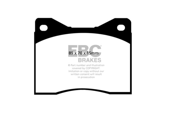 EBC 88-90 Lamborghini Countach 5.2 (Anniversary) Yellowstuff Rear Brake Pads DP4753/2R