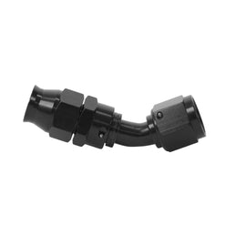 Aeromotive PTFE Hose End - AN-08 - 45 Deg - Black Anodized 15354