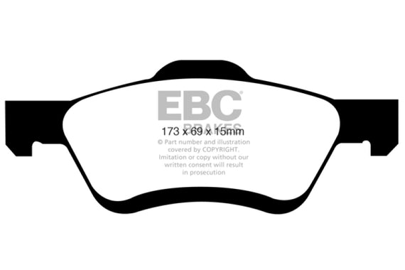 EBC 08-09 Ford Escape 2.3 Extra Duty Front Brake Pads ED91709