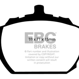 EBC 73-76 Mg MGB GT V8 3.5 Redstuff Front Brake Pads DP3240C