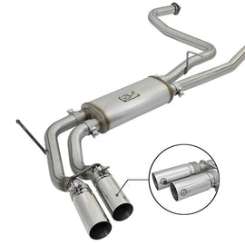 aFe POWER Rebel Series 2-1/2in 409 SS Cat Back Exhaust w/ Polished Tips 16-17 Nissan Titan V8 5.6L 49-46126-P