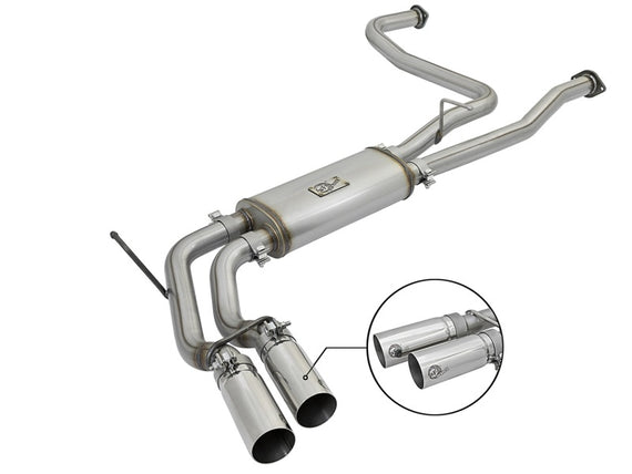 aFe POWER Rebel Series 2-1/2in 409 SS Cat Back Exhaust w/ Polished Tips 16-17 Nissan Titan V8 5.6L 49-46126-P