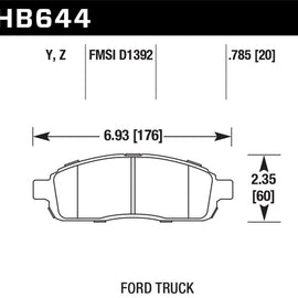 Hawk LTS Street Brake Pads HB644Y.785